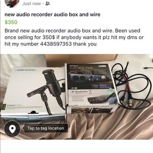 Audio box iTwo with wire and cord